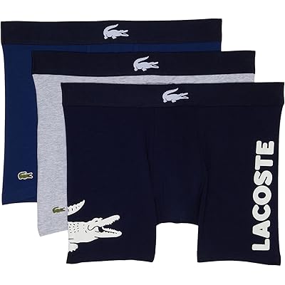 Трусы-боксеры Lacoste, комплект из 3 штук, с эластичным поясом и принтом крокодила Lacoste