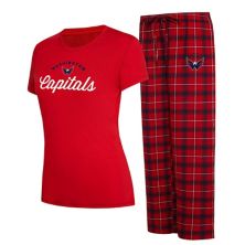 Women's Concepts Sport Red/Navy Washington Capitals Arctic T-Shirt & Pajama Pants Sleep Set Unbranded