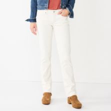Женские прямые джинсы Sonoma Goods For Life® Supersoft средней посадки SONOMA