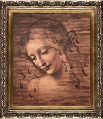 La Scapigliata от Da Vinci, ручная роспись маслом, репродукция настенного искусства, 25,5 x 29,5 дюймов OVERSTOCK ART