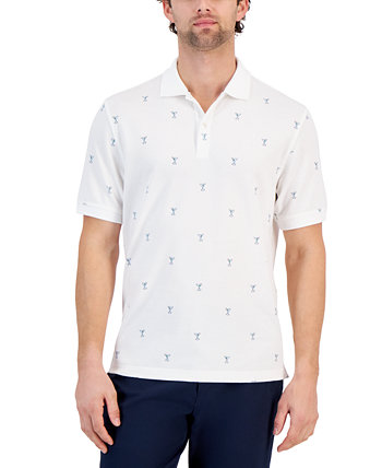 Мужская рубашка-поло из пике с графическим рисунком Martini, созданная для Macy's Club Room