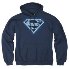 Superman Cyber Shield Adult Pull Over Hoodie Licensed Character