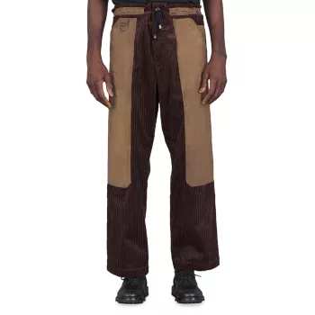 Вельветовые брюки со вставками на шнурке Nicholas Daley
