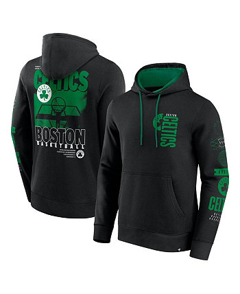 Men's Black Boston Celtics Game Time Crossover Pullover Hoodie Fanatics