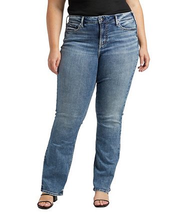 Джинсы Suki Slim Bootcut со средней посадкой больших размеров Silver Jeans Co.