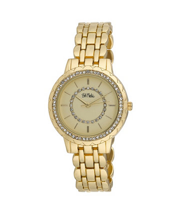 Часы-браслет унисекс с хрустальным циферблатом и фестонным безелем золотого тона 36 мм Bob Mackie