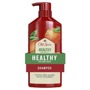 Old Spice Healthy Feeling Hair Shampoo for Men, Citrus Zest Scent with Vitamin C 22 fl oz for All Hair Types Old Spice