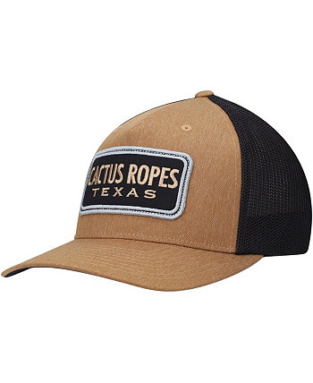 Men's Tan, Black Cactus Ropes Trucker Flex Hat Hooey