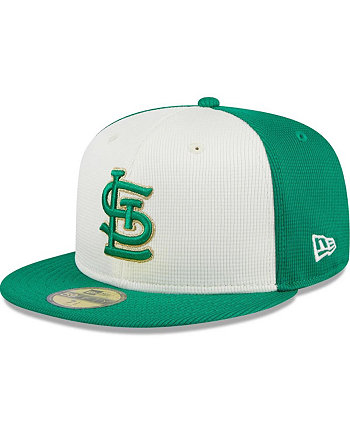 Men's White/Green St. Louis Cardinals 2024 St. Patrick's Day 59FIFTY Fitted Hat New Era
