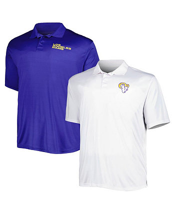 Мужской комплект из двух однотонных рубашек-поло Royal, белый Los Angeles Rams Fanatics