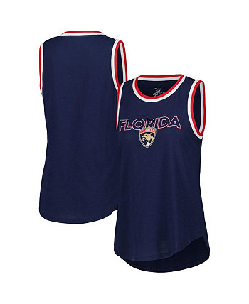 Women's Navy Florida Panthers Strategy Tank Top G-III