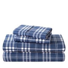 Plaid Cotton Flannel Sheet Set Bare Home