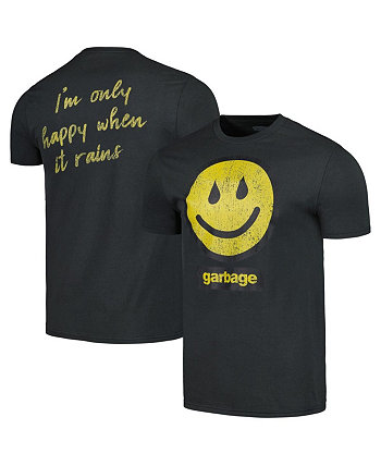 Men's Charcoal Garbage Rain Smiley T-shirt American Classics