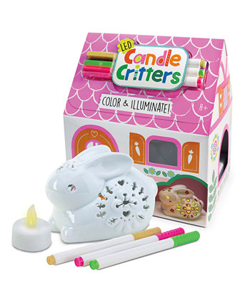 LED Candle Critters - Bunny Porcelain Craft Kit Bright Stripes