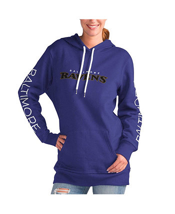 Женский фиолетовый пуловер с капюшоном Baltimore Ravens Extra Inning G-III