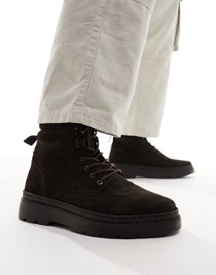 Коричневые замшевые ботинки на шнуровке ASOS DESIGN ASOS DESIGN