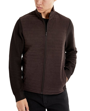 Мужская стеганая куртка-свитер на молнии спереди Kenneth Cole