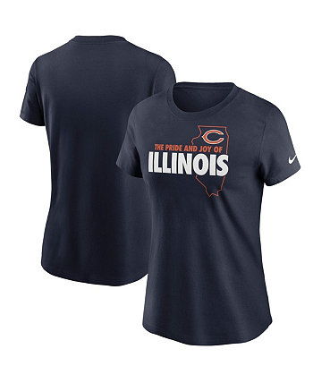 Женская темно-синяя футболка Chicago Bears Hometown Collection Nike