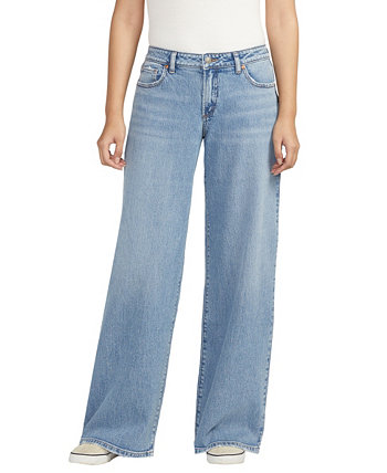 Женские джинсы с низкой посадкой и широкими штанинами Silver Jeans Co.