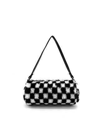 Jordan Checkered Faux Fur Small Shoulder Bag Like Dreams