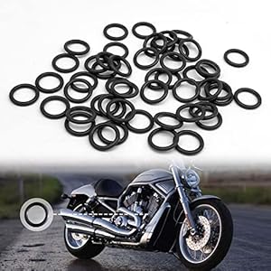 50Pcs Oil Drain Plug O-Ring, Nitrile Rubber O Ring Gasket Ring, Motorcycle Drain Plug O-Rings, Compatible with Harley Davidson Oil Drain Plug Oring(Black) Stymart