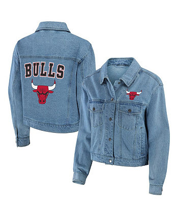 Женская джинсовая куртка на пуговицах Chicago Bulls WEAR by Erin Andrews