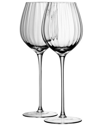 Aurelia White Wine Glass 15oz Clear Optic x 2 LSA International