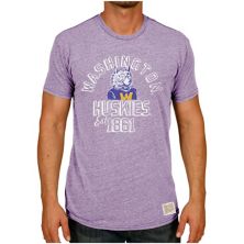 Мужская оригинальная ретро-брендовая футболка Heather Purple Washington Huskies Vintage Tri-Blend Original Retro Brand