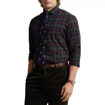 Рубашка в клетку на пуговицах спереди Polo Ralph Lauren