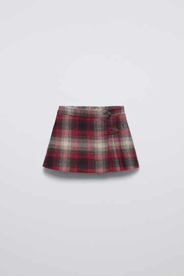 PLAID SKORT ZARA