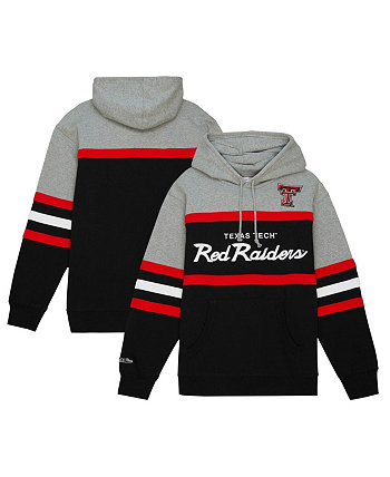 Мужской черный пуловер с капюшоном Texas Tech Red Raiders Head Coach Mitchell & Ness