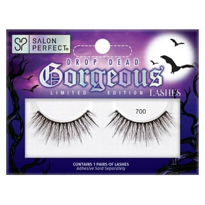 Salon Perfect Halloween False Eyelashes, 700 Black Fake Lashes, 1 pair Salon Perfect