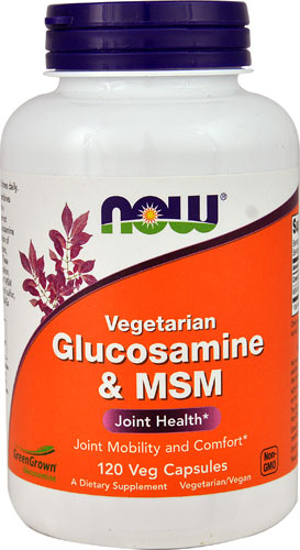 Глюкозамин и МСМ для вегетарианцев -- 120 растительных капсул NOW Foods