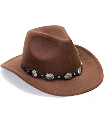 Фетровая ковбойская шляпа с поясом-раковиной Vince Camuto