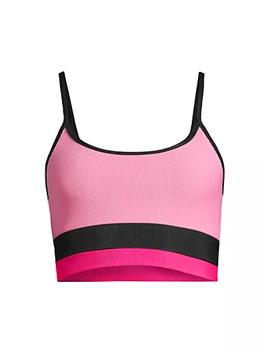 Eva Ribbed Colorblocked Bikini Top Beach Riot