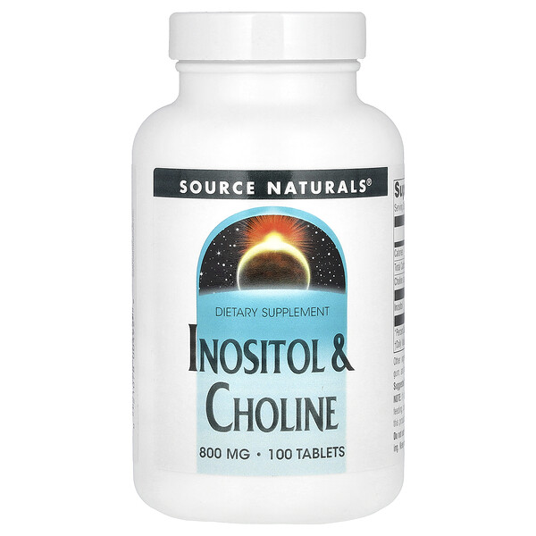 Инозитол и Холин - 800 мг - 100 таблеток - Source Naturals Source Naturals