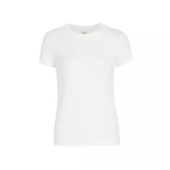 Трикотажная футболка Ressi с круглым вырезом в рубчик L'AGENCE