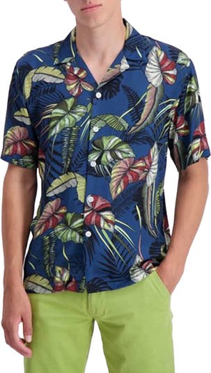 Рубашка с коротким рукавом и принтом Resort Palm Regular Fit Lindbergh