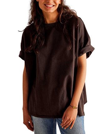 Women's Phoenix Cotton Raw-Edge T-Shirt Free People