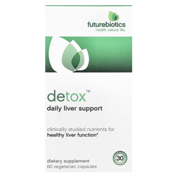 Detox, Daily Liver Support, 60 Vegetarian Capsules (Вегетарианские капсулы) FutureBiotics