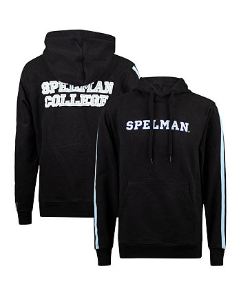 Мужской черный пуловер с капюшоном в полоску Spelman College Jaguars FISLL