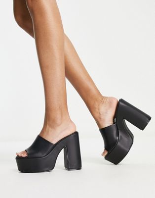 Simmi London Lala platform mule sandals in black SIMMI Shoes