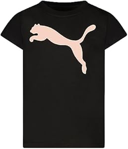 PUMA Girls' Core Logo Short Sleeve T-Shirt Puma