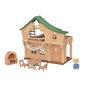 Calico Critters Lakeside Lodge Gift Set, Dollhouse Playset with Figure and Furniture. Calico Critters