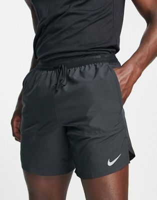 Шорты для бега Nike Stride Dri-FIT, черные, 7 дюймов (примерно 17,78см) Nike