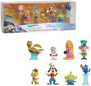 Disney100 Years of Dynamic Duos Celebration Collection Limited Edition 8-Piece Figure Pack, Kids Toys for Ages 3 Up by Just Play Just Play