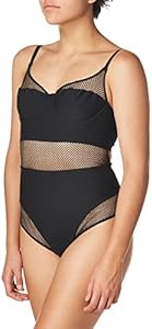 DKNY Women's Standard Mesh Tech Statement Bodysuit DKNY