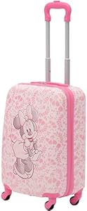 FUL Disney Minnie Mouse 21 Inch Kids Carry On Luggage, Tie Dye Hardshell Rolling Suitcase with Spinner Wheels, Multi FUL