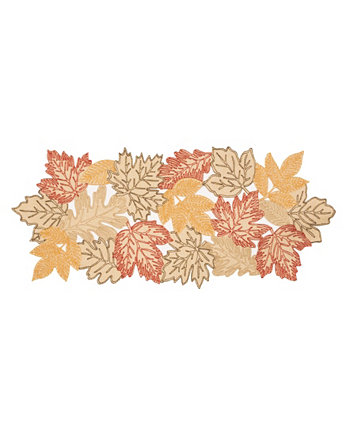 Вышитые осенние листья бегун на стол для ришелье Manor Luxe