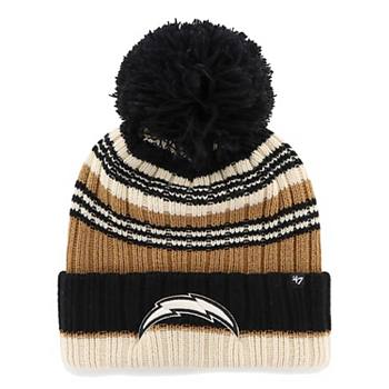 Women's '47 Natural Los Angeles Chargers Barista Cuffed Knit Hat with Pom Unbranded